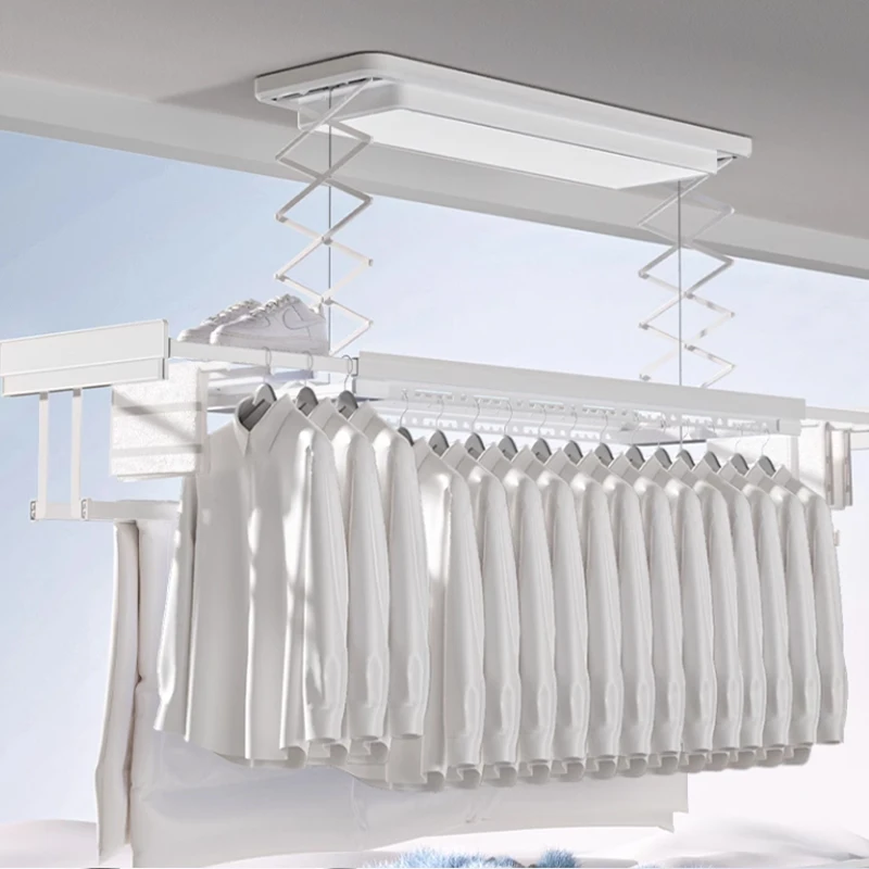 Poland Smart Automatic Laundry OEM Tuya APP Control Ceiling Electric Lifting Rack Hanging Cloth Dryer