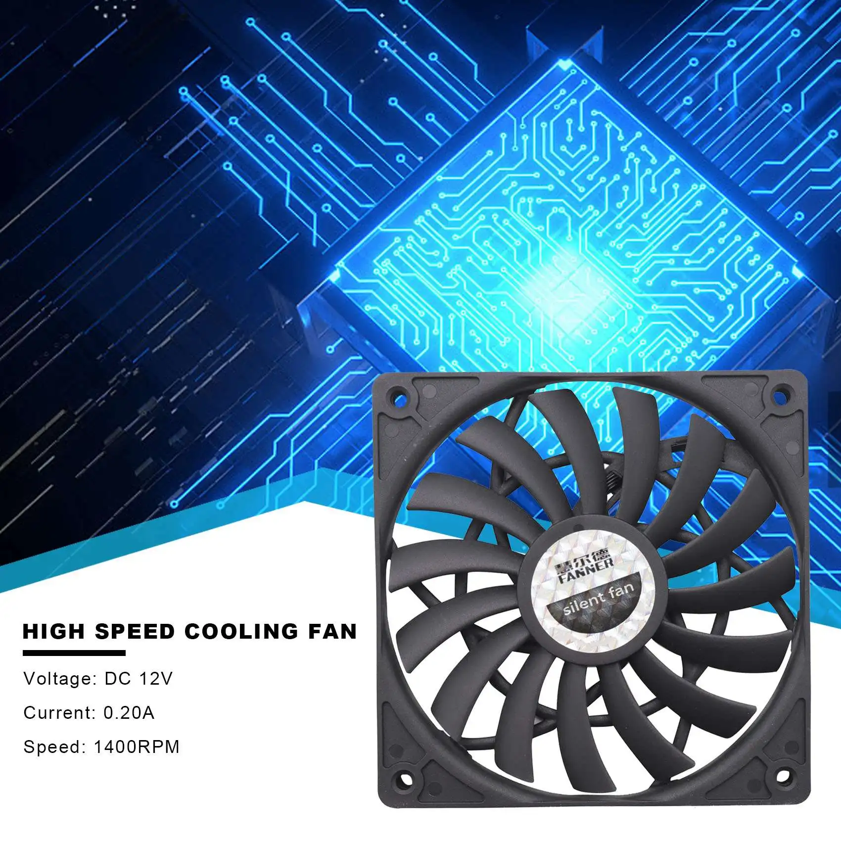 SMIEA Sottile 12mm Spessore 120X120X12mm 12V Desktop Computer Host Ventola silenziosa con velocità 12CM Ventola di raffreddamento del telaio