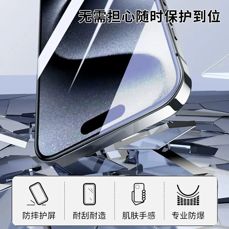 Protector de pantalla de privacidad de alta definición para iPhone, instalación sin polvo, fácil de instalar, protección clara para modelos 13 a 17 5