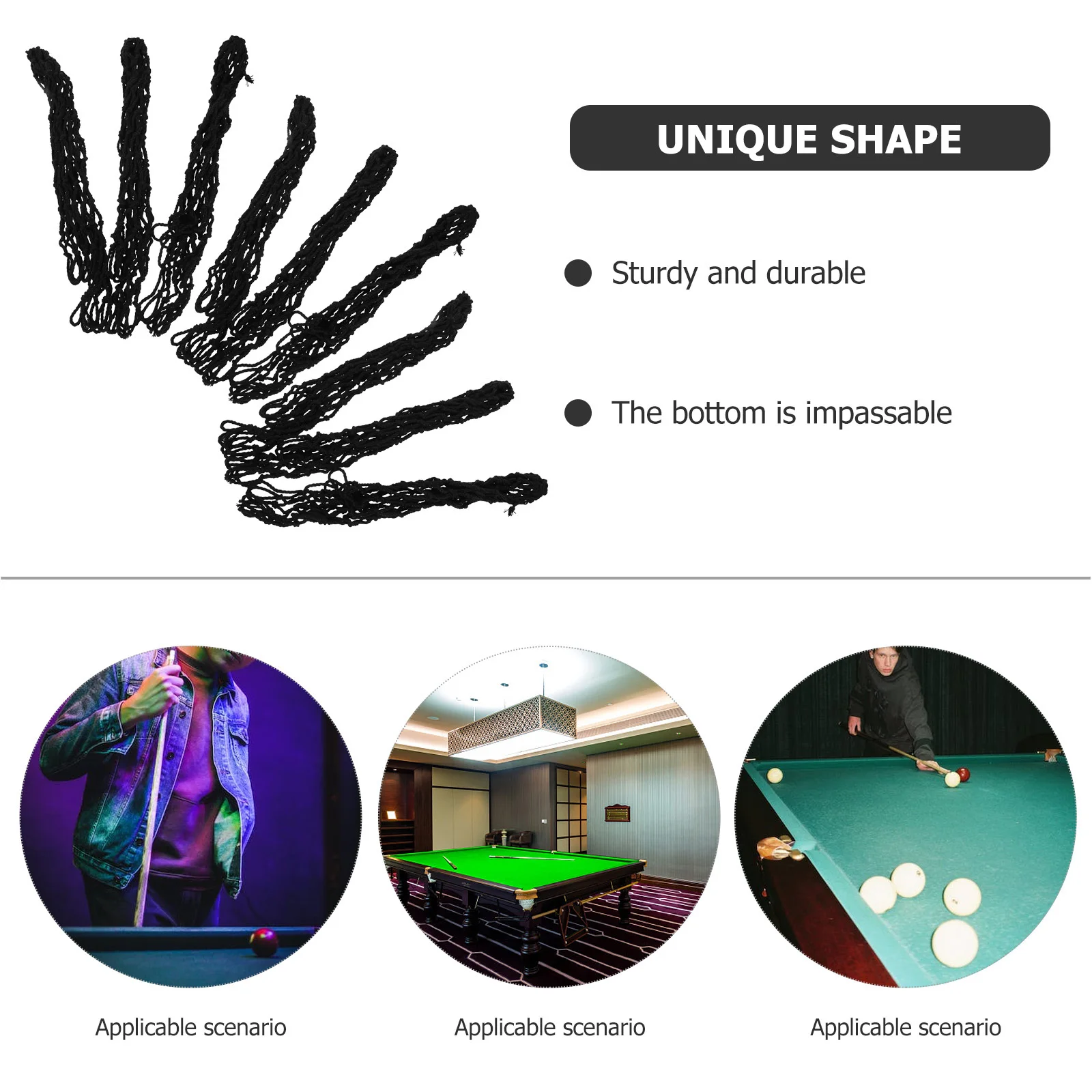 12 قطعة سلة البلياردو المتينة خيط القطن المواد طاولة بلياردو اكسسوارات عدة طاولة بلياردو جيوب البلياردو صافي الجيب #3