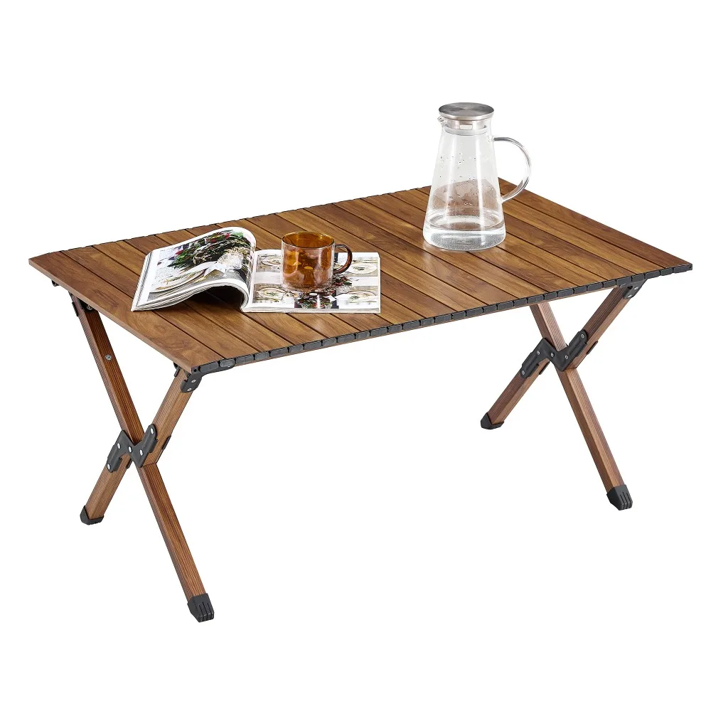 

1-Piece Folding Outdoor Table,Lightweight Aluminum Roll-up Rectangular Table for Indoor, Outdoor Camping, Picnics,Beach,Backyard
