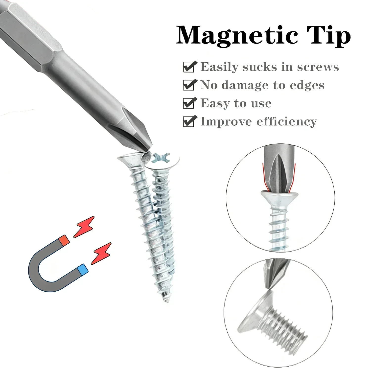4-13Pcs Y Shaped U Shaped Triangle Inner Cross Three Points Security Bits, Special-Shaped Magnetic Screwdriver Bit Set 1/4 Hex