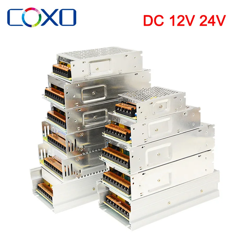 Switching LED Power Supply AC 110-220V to DC 12V 24V Lighting Transformers Source Adapter SMPS For LED Strips 2835 5050 CCTV