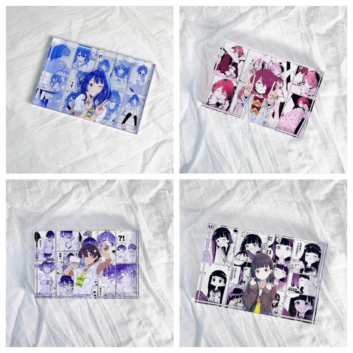 DIY Too Many Losing Heroines! Aika Yanami Komari Chika Acrylic Card Brick Original Self-produced Anime Movie Crystal Brick