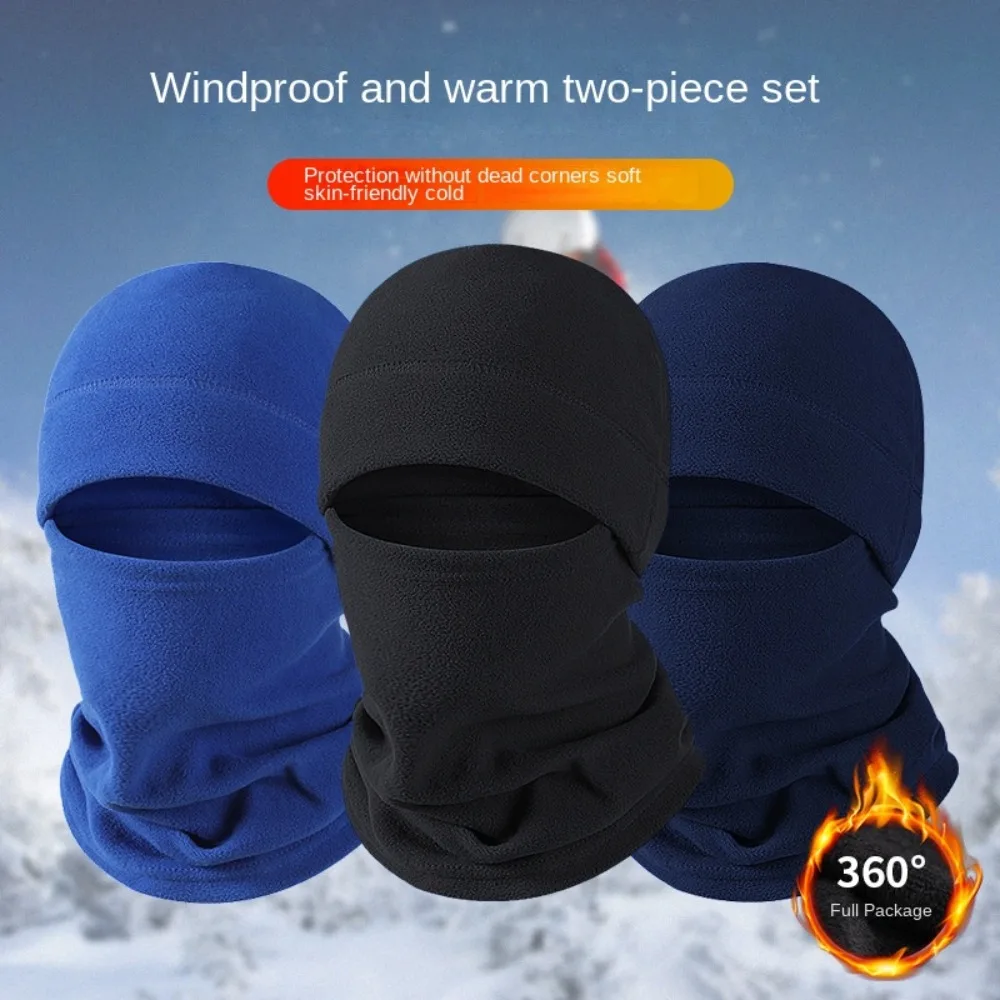 Ski Mask Scarf Collar Hat Bonnet Hat Balaclava Thermal Head Cover Men Winter Cap Winter Face Mask Pullover Cap Beanies Hat