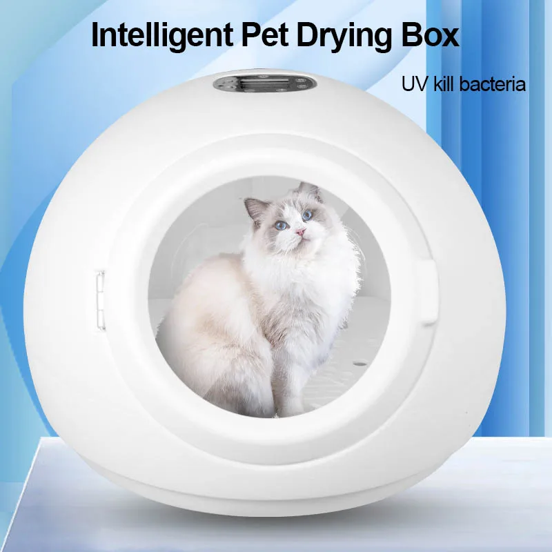 

Round Intelligent Pet Drying Box Home Pet Cat Drying Fully Automatic Dog Shower Hair Blow Dryer Disinfection Multifunctional