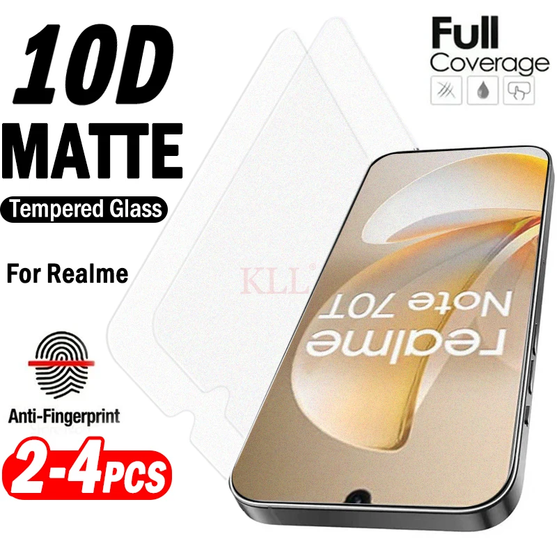 

2-4pcs Anti-Glare Matte Tempered Glass for Realme Note 70T 60X 60 50 Screen Protector for Realme 8i 8 7 6 X7 Pro ﻿Frosted Glass