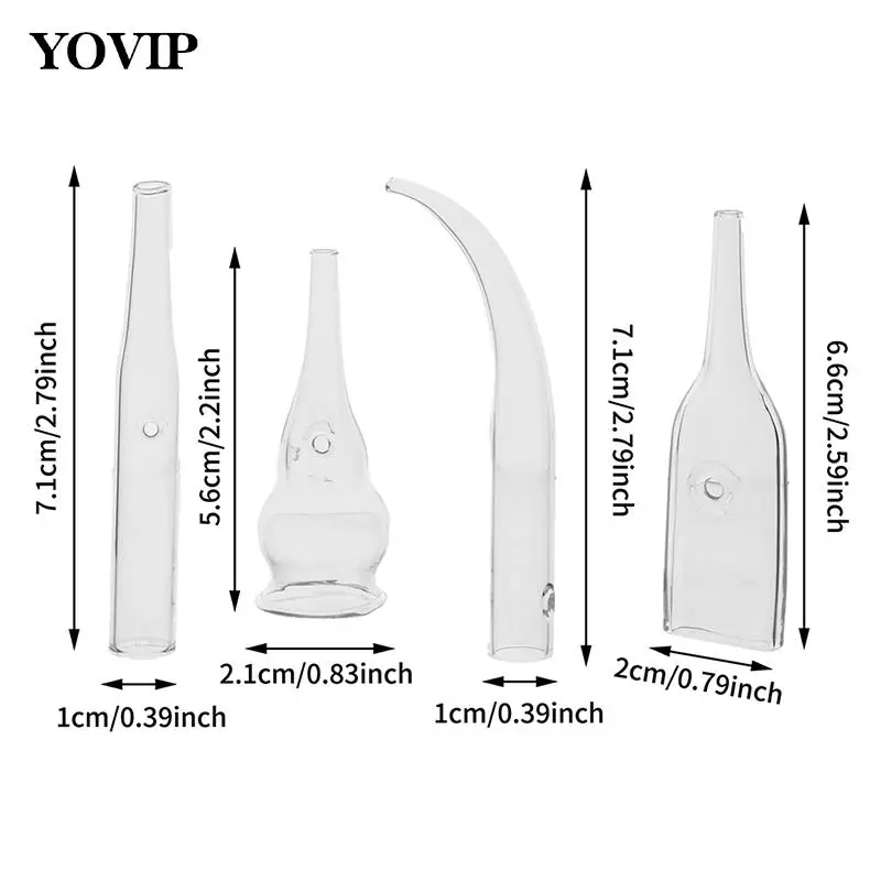 4Style Blackhead Removal Glass Pipes Skin Care Supply Face Pore Cleanser Beauty Machine Vacuum Suction Facial Care Accessories