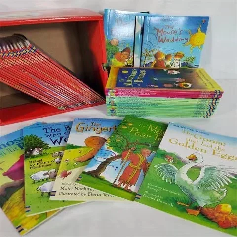 50 Bücher/Set usborne meine zweite Lese bibliothek Englisch Bild Bilderbuch Kinder Wörter lernen Leitfaden Kinder frühe Bildung