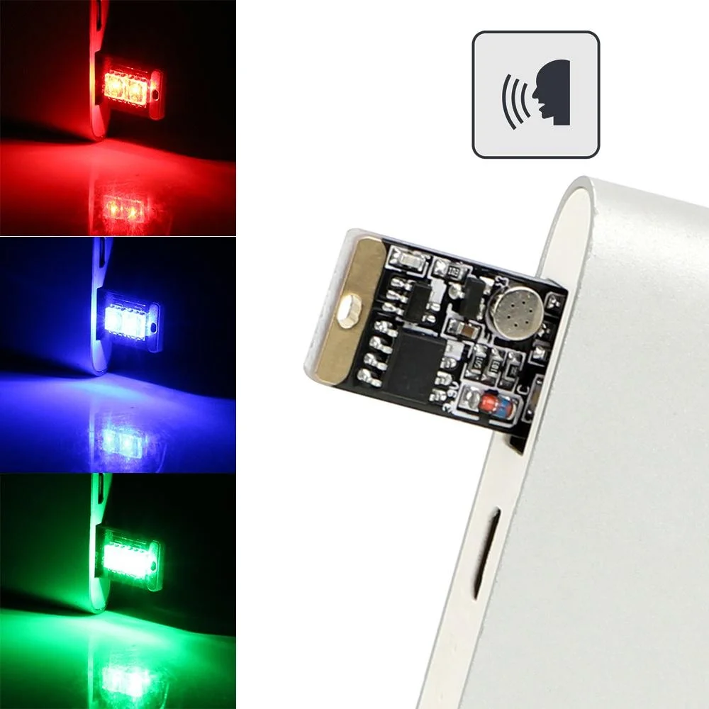 Touch and Sound Control Car LED Atmosphere Light Auto Decorative Lamp Car Styling RGB Music Rhythm Light With USB