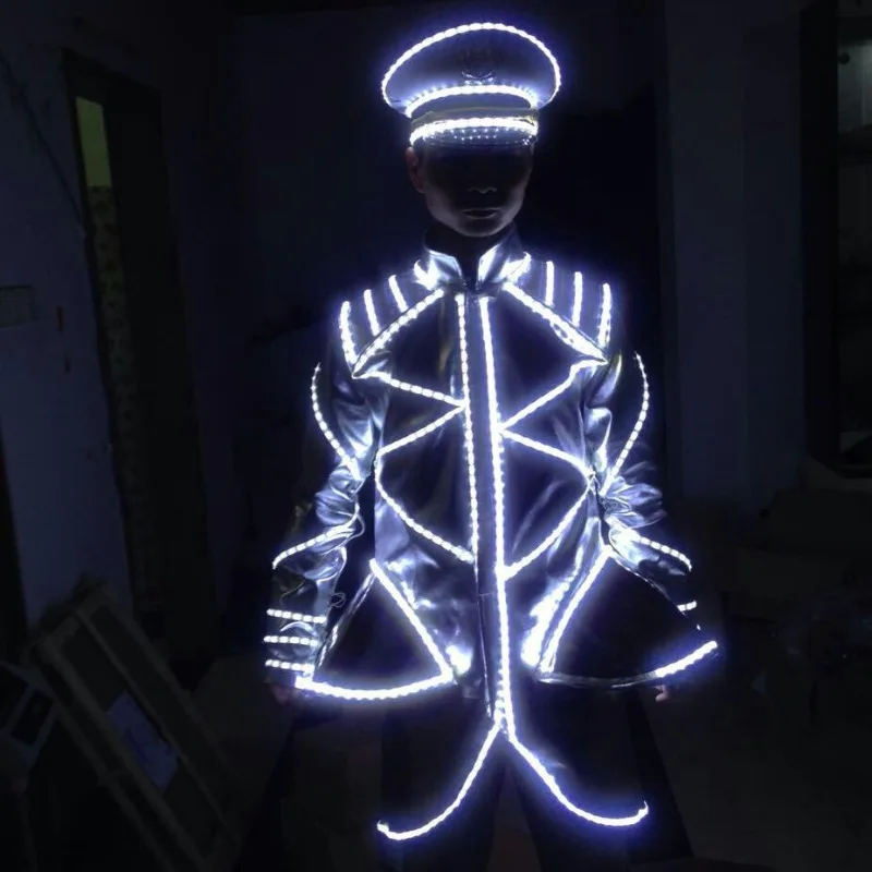 LED luminous clothing white light flash clothing KTV bar luminous