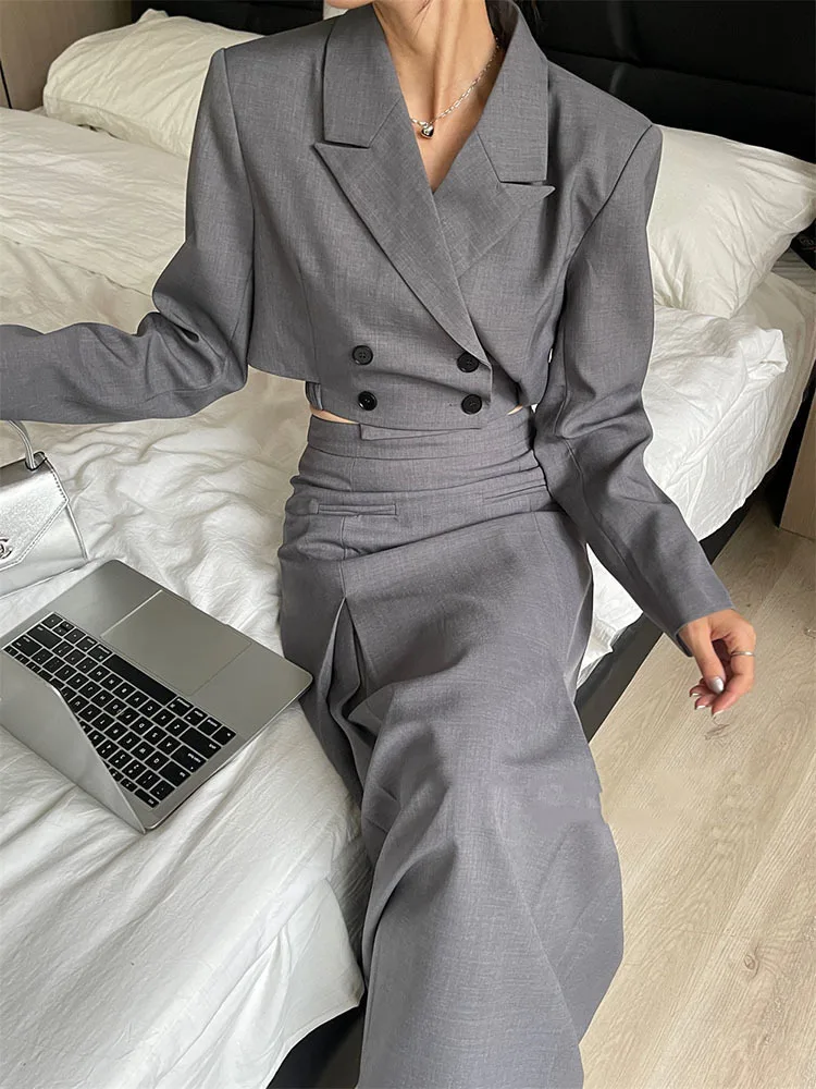 سترة بدلة بدون حمالات مستوحاة من تصميم TLXT مجموعة أزياء تنورة طويلة راقية للنساء ملابس ربيع 2025 XK1083