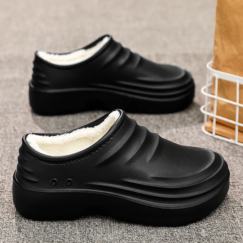 

Men's cotton shoes winter new casual light thick sole plush warm versatile anti slip wear-resistant indoor warm cotton slippers