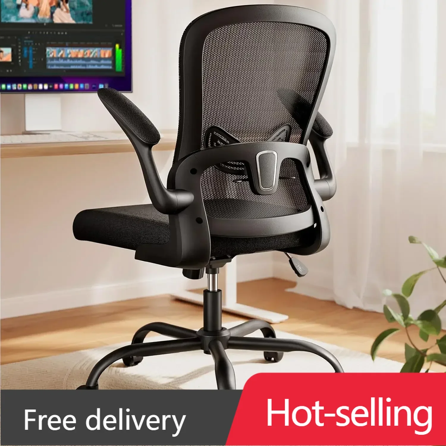 

Office Chair Ergonomic-Desk Chair: Mesh Back Home Office Chair with Adjustable Lumbar Support, Computer Desk Chair