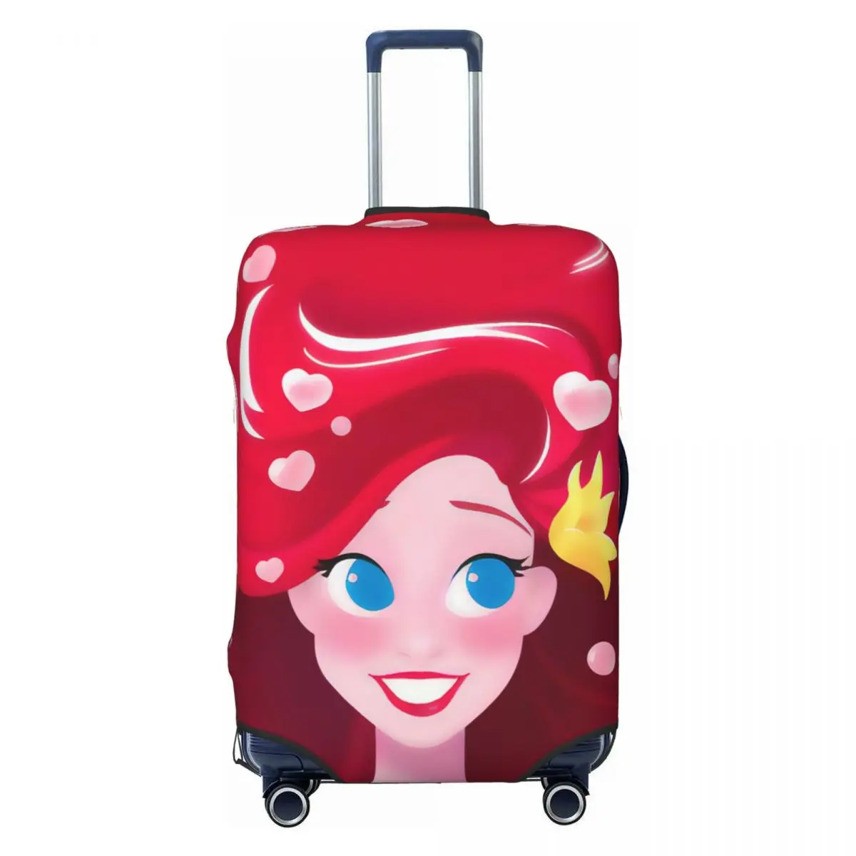 

Custom The Little Mermaid Travel Luggage Cover Washable Suitcase Cover Protector Fit 18-32 Inch