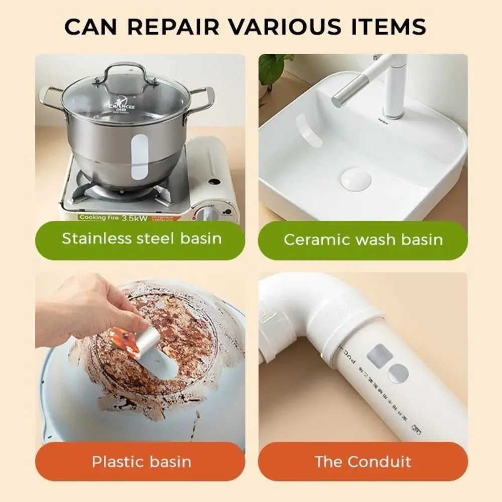 10Pcs Aluminum Foil Cookware Repair Tape Waterproof Sealing High Temperature Resistant Pot Repair Stickers Self Adhesive