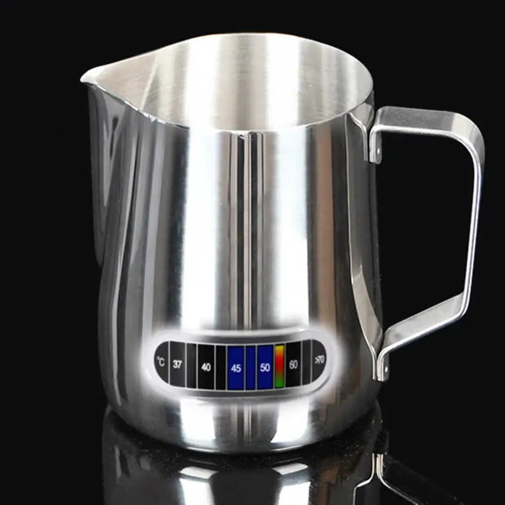 350/600ML Temperature Sense Milk Frothing Pitcher Stainless Steel Coffee Latte Cup Polishing Mug espumador leche kitchen Supply