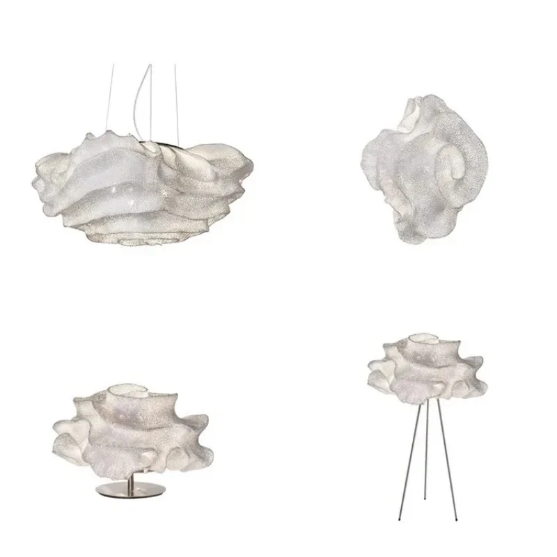 Nordic Designer Silver Pendant Lamp for Living Bedroom Kitchen Dining Room Lighting Hanging Cloud Lamp Including Light Bulbs