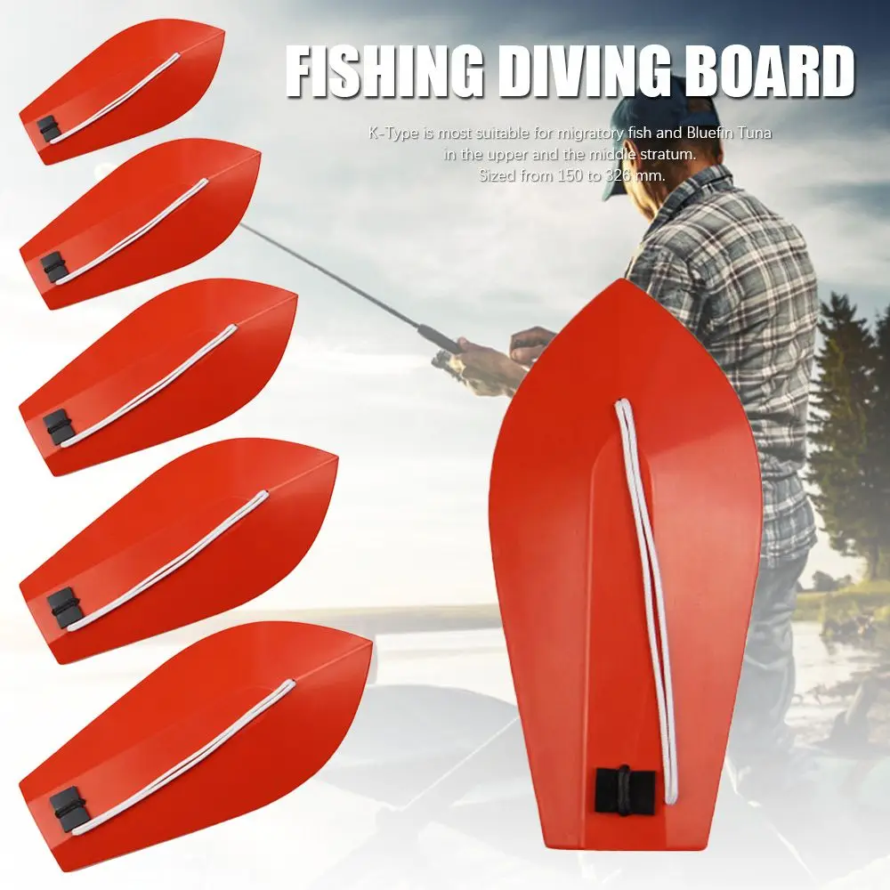 Plastic Red Deep Diver Plate Plan Fishing Diving Board Artificial Bait Trolling Tool Fishing Tool