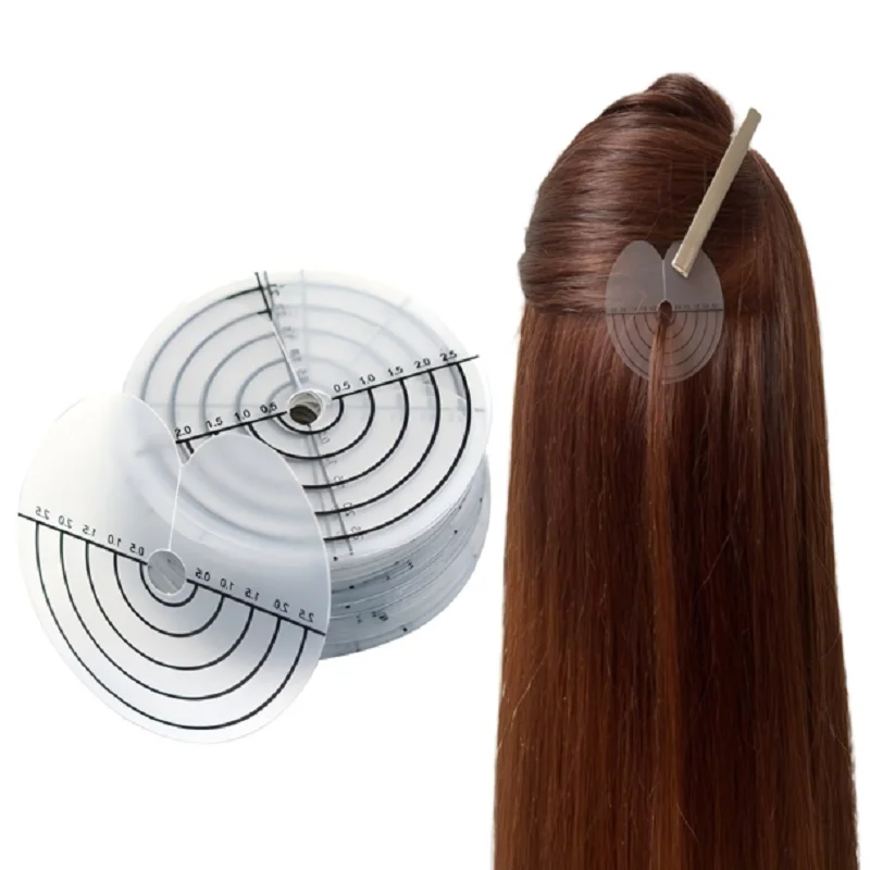 

50pcs Heat Shield Guards Single Hole Round Spacer Template Clear PVC Fusion Keratin Glue Protector Templates for Hair Extensions
