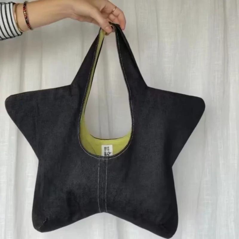 Five-Point Star Shape Handbag,Women Street Style Underarm Shoulder Bag,Creative Quirky Tote Bag, Fashion Casual Hand Carry Purse