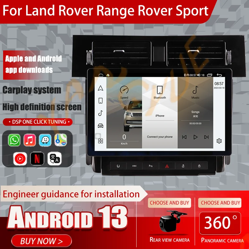 

Для Land Rover Range Rover Sport 2005-2009 Android Автомобильный радиоприемник 2Din Стереоприемник Авторадио Мультимедийный плеер GPS Navi Head