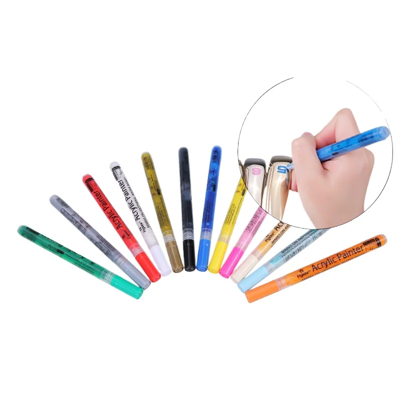 1pc Golf Club Color Changing Pen Acrylic Ink Pen Has Strong Sunscreen Waterproof and Covering Power for Wood Canvas Stone Rock