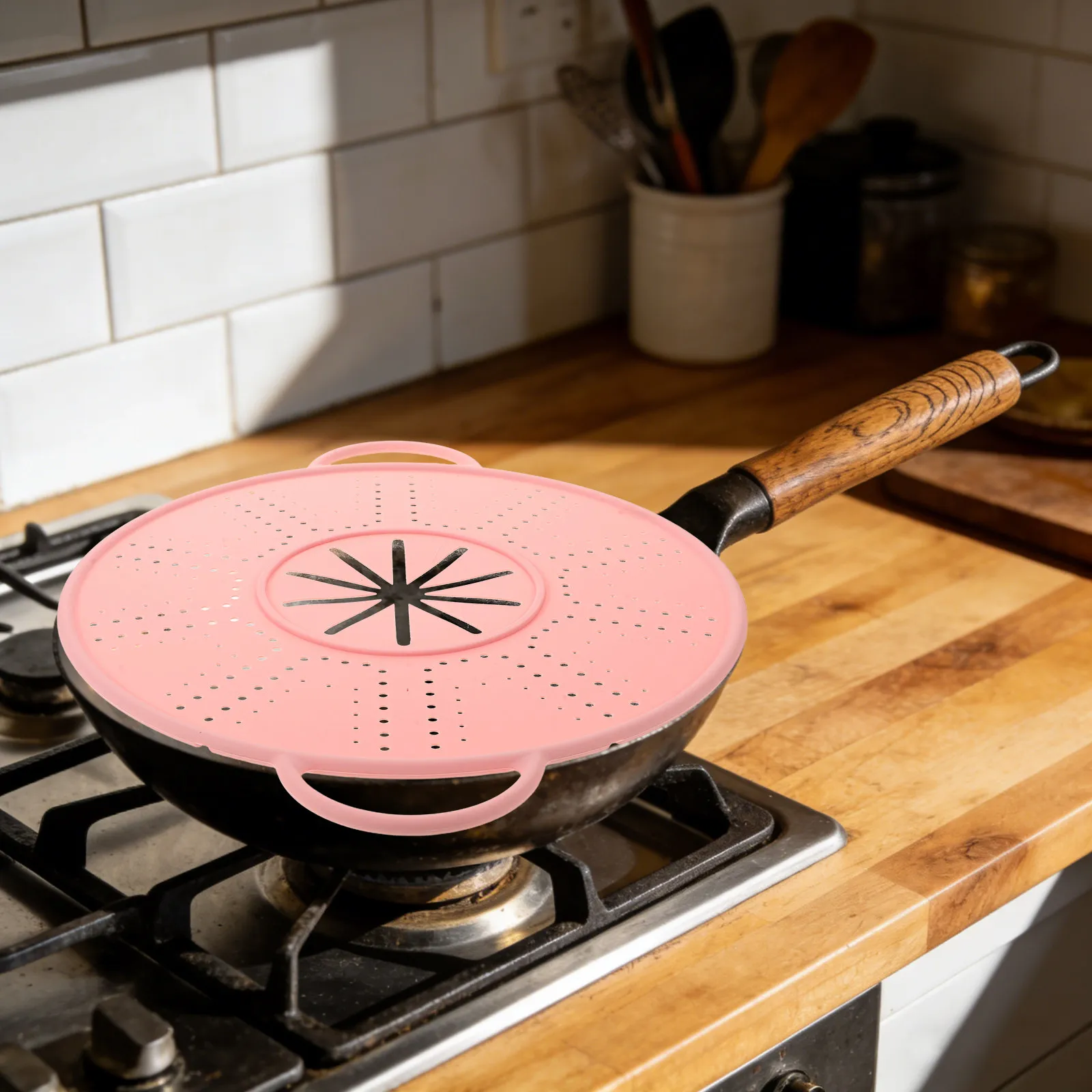 13 Inch Flexible Silicone Splatter Cover for Frying Pan Dishwasher Safe Heat Resistant Grease Splatter Guard for Cooking Stove