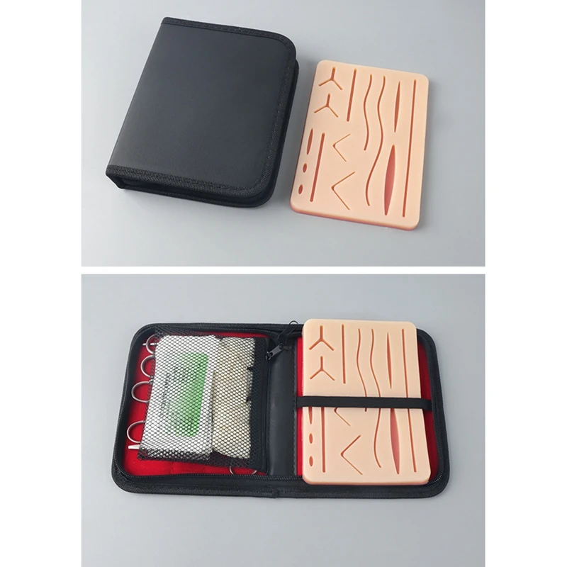 Suture Practice Kit Complete Suture Kit For  Training Silicone Suture Pad, Scalpel, Student Gift Easy Install