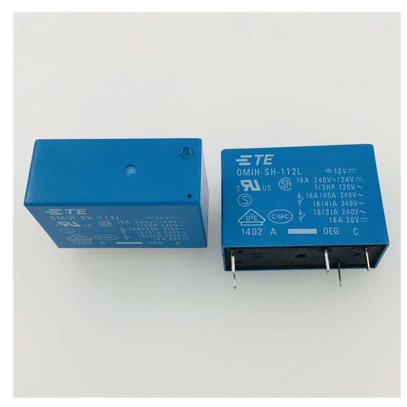 

10pcs/lot TE 16A 250VAC 5-Pins PCB Power Relay OMIH-SH-112L 12VDC