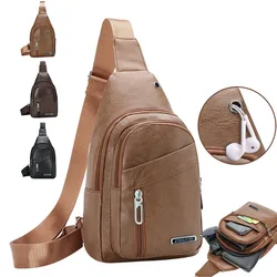 Men's Crossbody Bags Men's Usb Chest Bag Designer Messenger Bag Leather Shoulder Bags Diagonal Package 2023 New Back Pack Travel