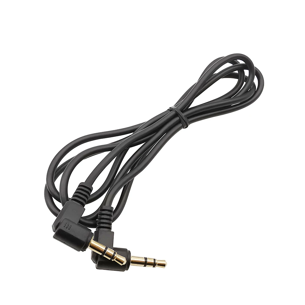 1Pcs 90 Degree Right Angle 3.5mm 3 Pole Male to Male Stereo Car AUX Speaker Audio Cable 0.5M 1M