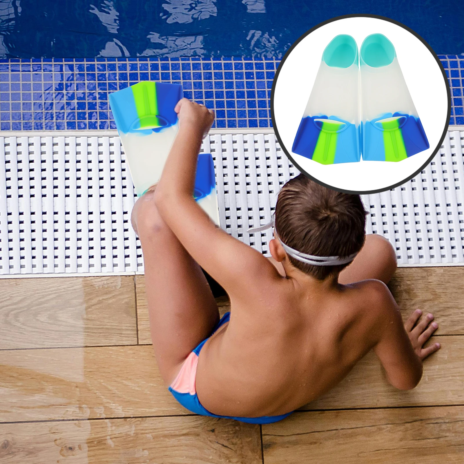 

Short Snorkeling Flippers Fins for Kids Men Women Swim Training Snorkeling Diving Frog Shoes Lightweight
