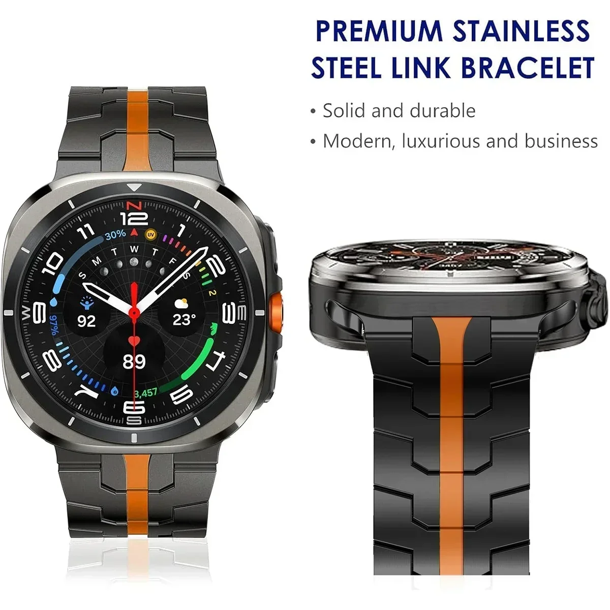Magnetic clasp Strap for Samsung Galaxy Watch 7 Ultra 47mm Stainless steel Wristband for Samsung Watch 7 Ultra 47mm Metal Band image 4