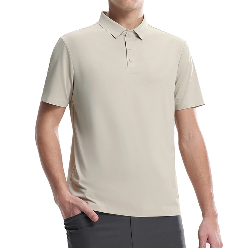 Mens Short Sleeve Polo Shirts Lightweight Moisture Wicking Athletic Casual Button Golf T-Shirts Fashion Tee Shirts Gym Pullover