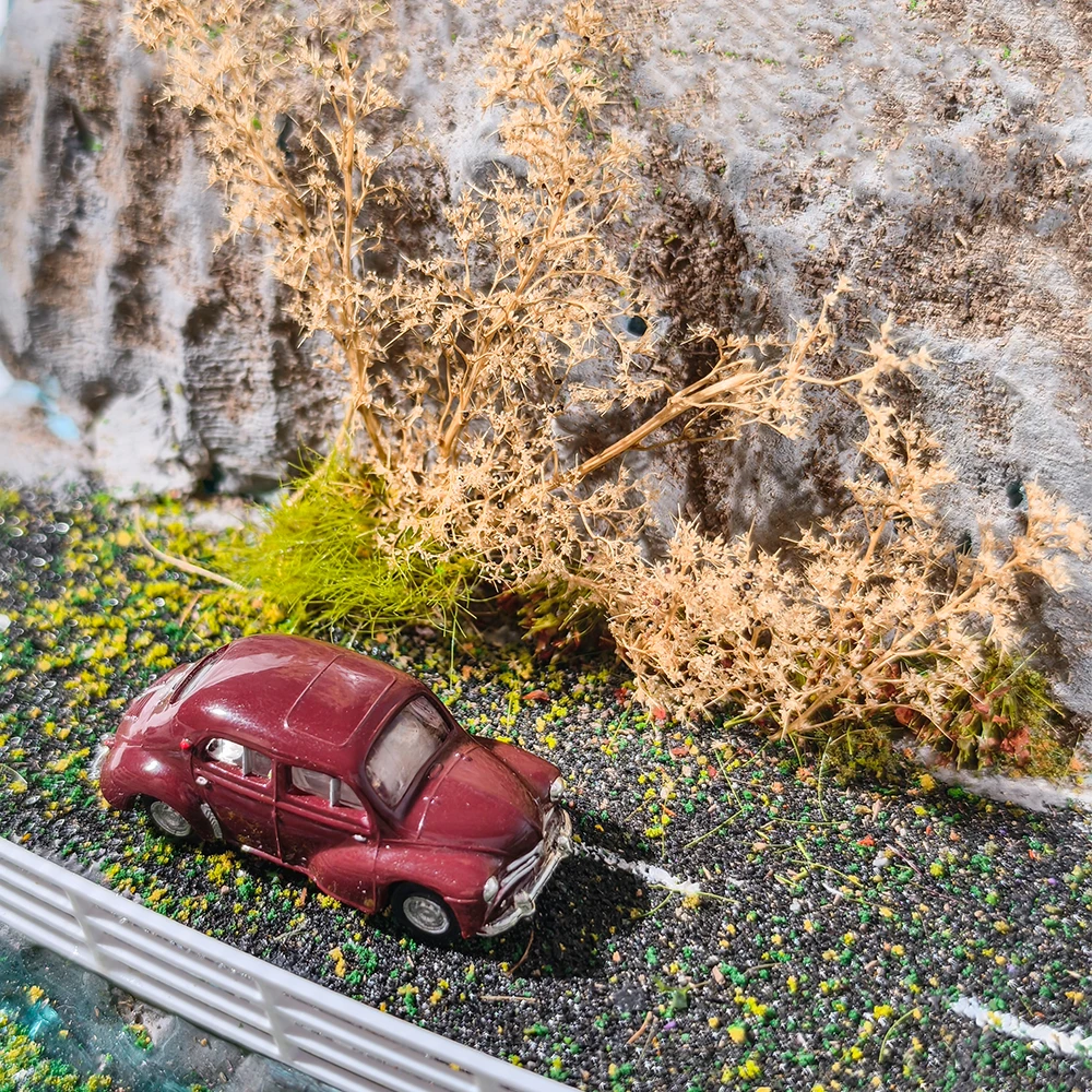 Modelo de hierba seca en miniatura, árboles de quinua potenciosos, materiales de escena DIY para mesa de arena militar, tren ferroviario, Kits de Diorama de paisaje Lan