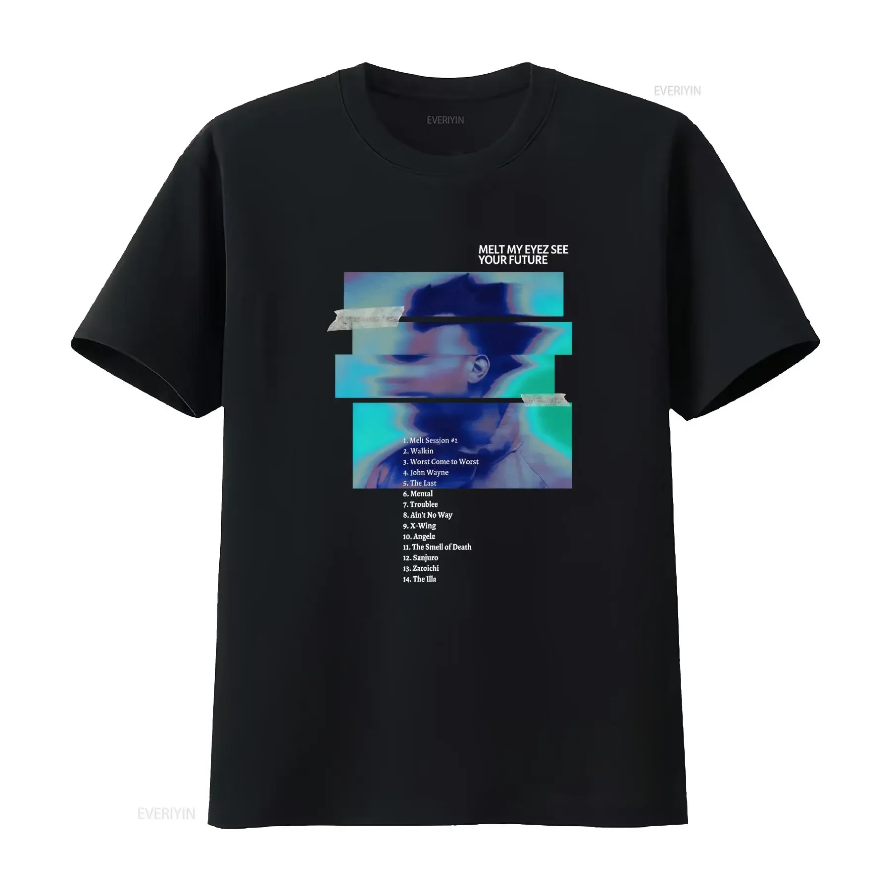 Denzel Curry T Shirt Merch Melt My Eyes See Your Future Eyez vintage Washed designer clothes Top For Everyday Wear streetwear