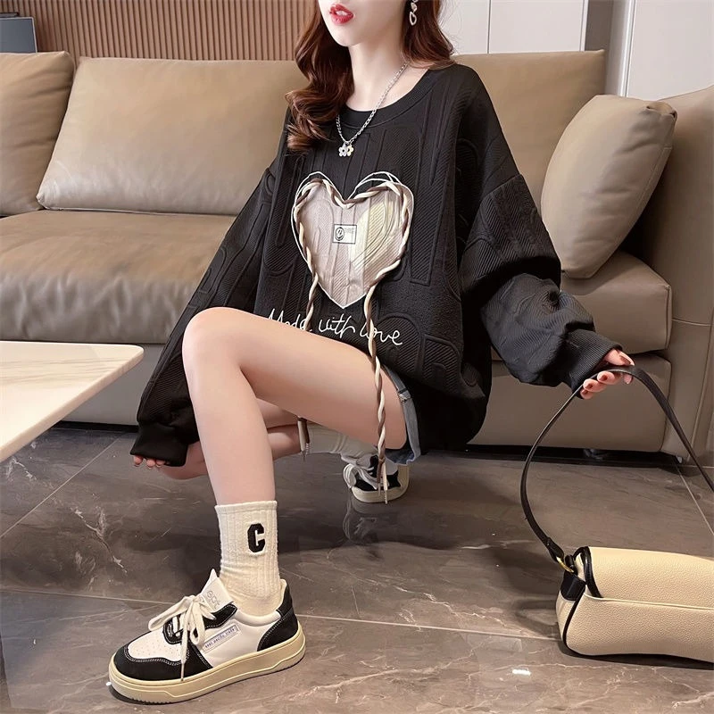 

Autumn and Winter Warm Woman Pullover Tops Nice Color Korean Fashion New in Aesthetic Emo Y2k Vintage Cheap Sweatshirt for Women