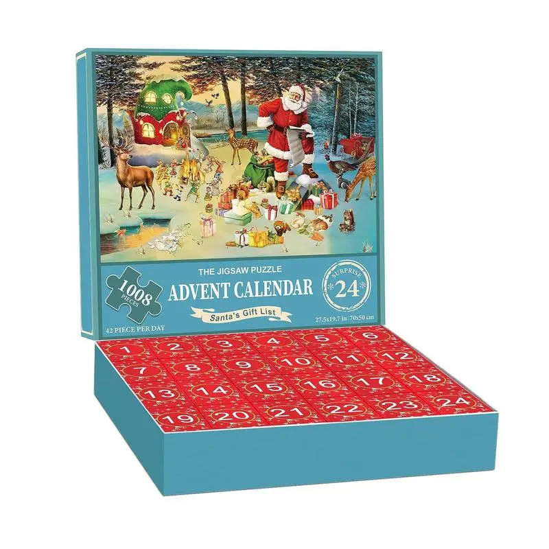 

Christmas Countdown Calendar Puzzles Christmas Puzzles Calendar Countdown 24 Days Jigsaw Christmas Countdown Calendar For Kids