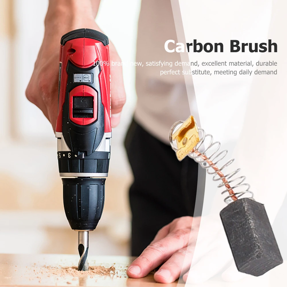10pcs Carbon Brush Graphite Brushes Electric Hammer Angle Grinder Graphite Brush Replacement Cutting Polishing Machine Tools