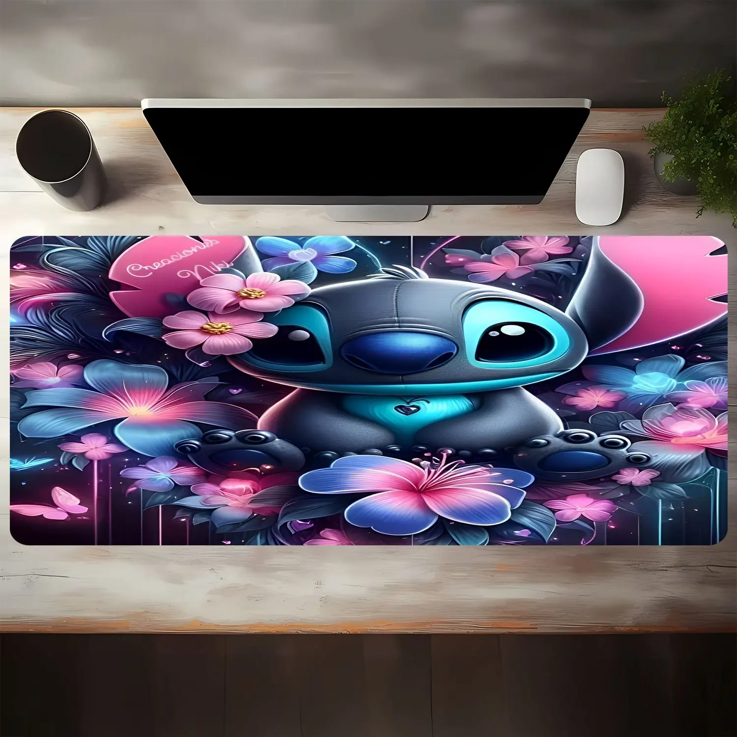 1pc マウスパッド ステッチ 多機能ラバーベース ゲームテーブルマット オフィス装飾、ホリデーギフト、バレンタインデー、イースター用