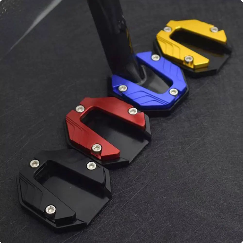 Universal Motorcycle Kickstand Pad Aluminum Alloy Motorcycle Bicycle Foot Side Stand Extension Pad Plate Motorbike Accessories