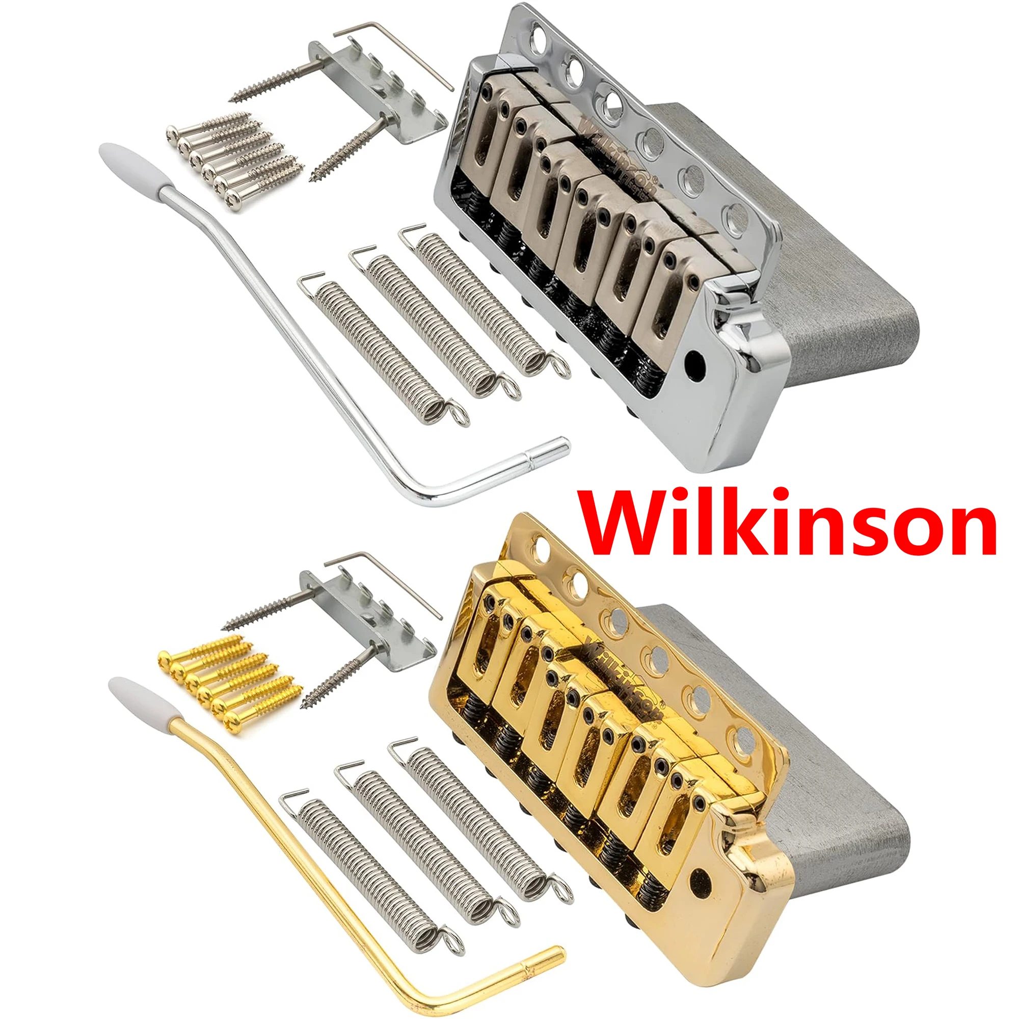 Wilkinson WOV09 Deluxe 52.5mm (2-1/16 inch) 6-Screw ST Guitar Tremolo Bridge for American Vintage Narrow Spacing Electric Guitar