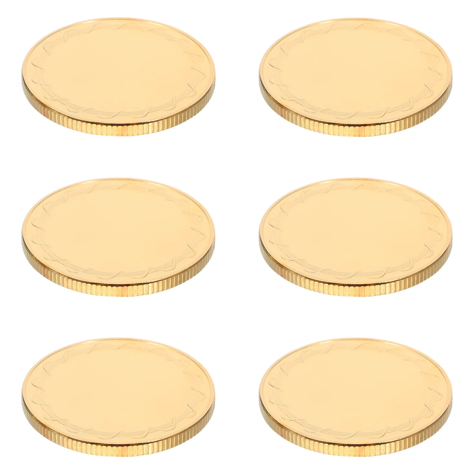 

6pcs Blank Challenge Coin Uv Printing Base Engraving Ready Metal Diy Craft Blanks For Birthday Travel Commemorative Keepsake