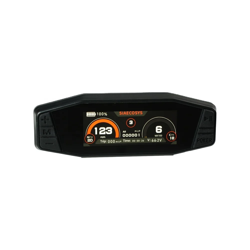 SiAECOSYS New Arrival SCJ313 Speedometer 3.13inch TFT CAN BUS One-Lin Protocol Adjustable Display for Electric Motorcycles