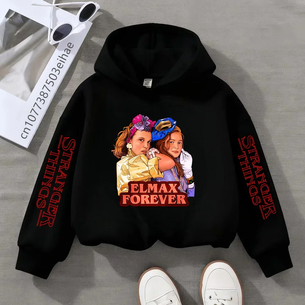 

Weird Tales Character Print Warm Jacket -3-14 Year Old Children's Pure Cotton Hooded Shirt-European/American Retro Cartoon Style