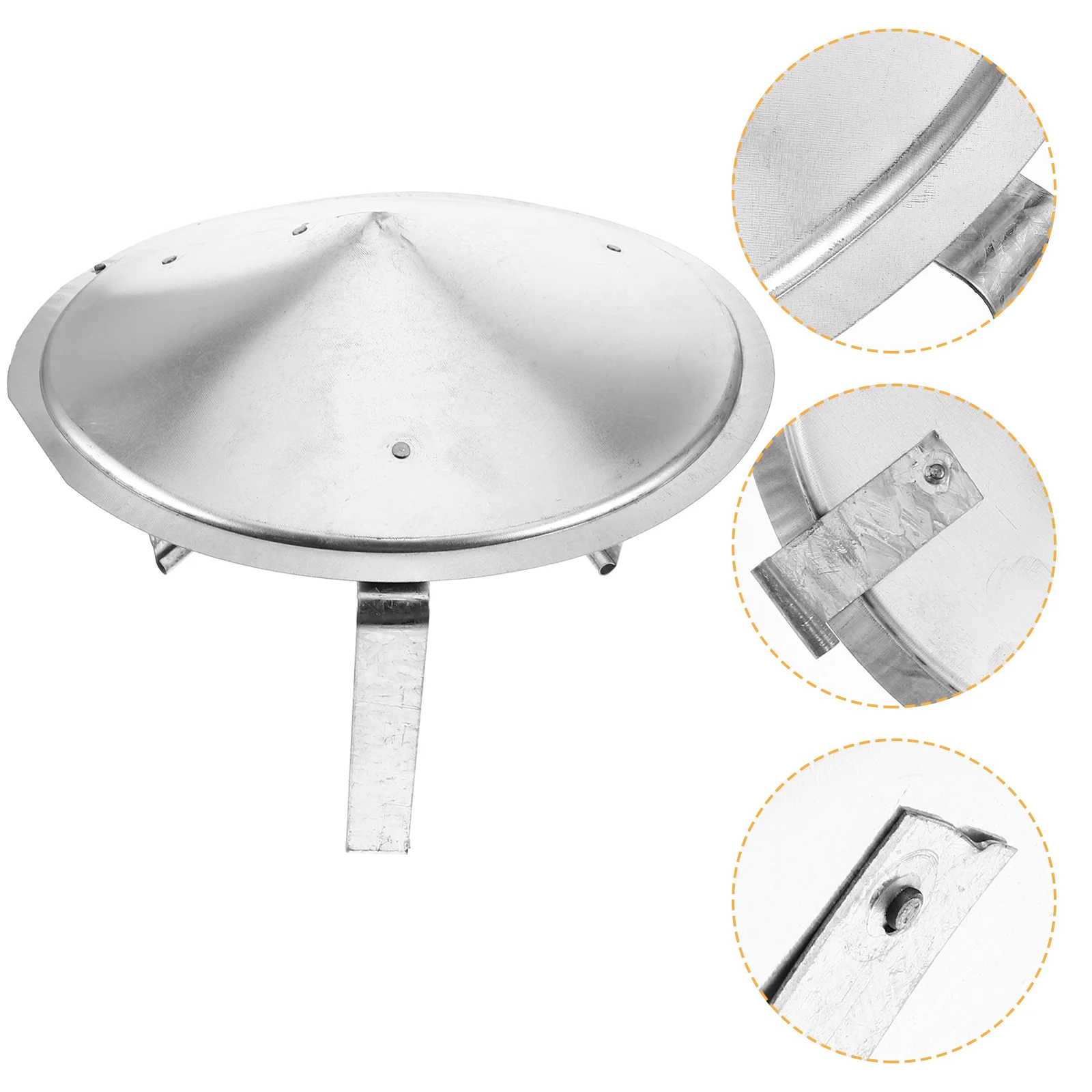 

Top Chimney Cap Air Wind Roof Vent Rain Cover Silver The Stainless Steel One Smoke Tube