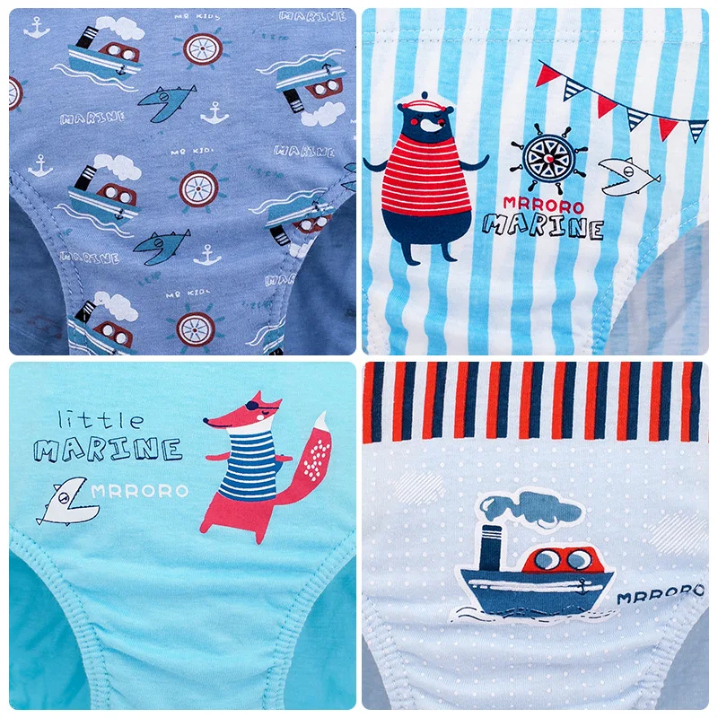 5 Pcs/Lot Kids Boys Soft Cotton Cartoon Panties Triangle Briefs Washable Children Underwear Briefs Panties Toddler Boy Underwear