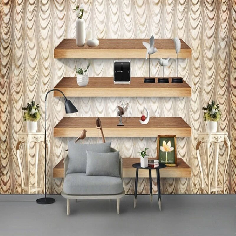 Modern Marble Stone 3D Display Table Decoration Luxurious Abstract Geometric TV Wall Wallpaper Luxurious Wall Mural Painting