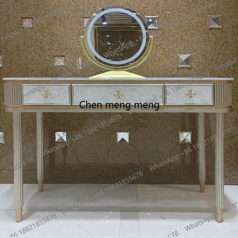 z10Light luxury shell style dresser makeup table with light